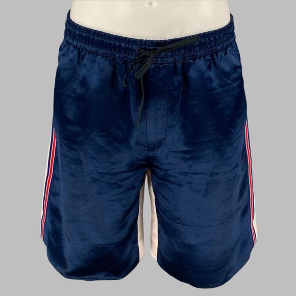 GUCCI Size M Blue Beige Color Block Acetate Athletic Shorts - Picture 1 of 7